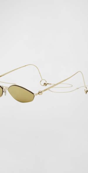 fendi mens metal aviator sunglasses|fendi geometric rimless aviator sunglasses.